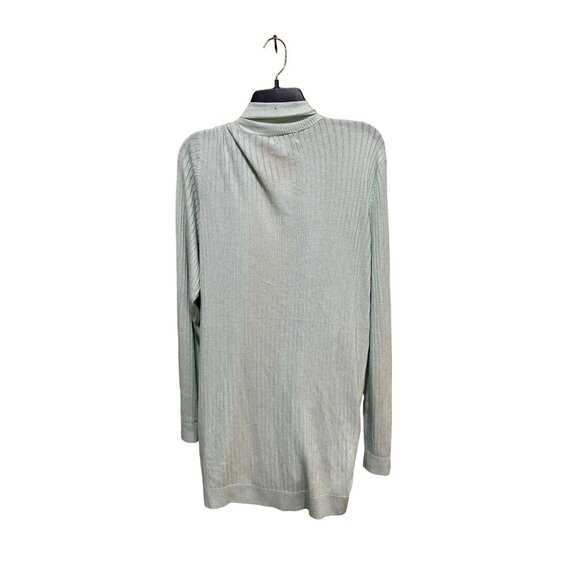 Liz Claiborne Womens XXL Light Green Cardigan Sweater With Pockets - Picture 2 of 5